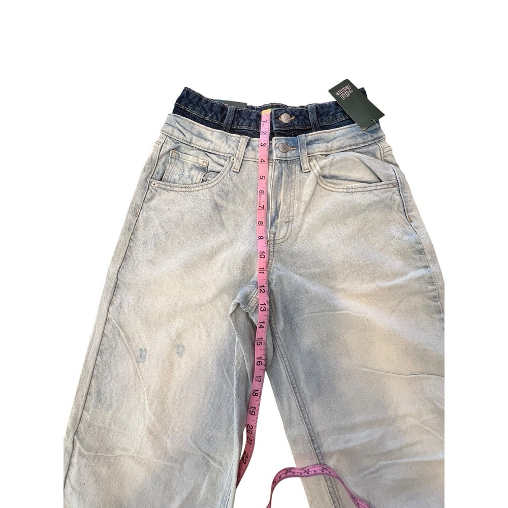 Wild Fable Denim Jeans Size 2 Distressed High Rise 2 Tone - Picture 4 of 6